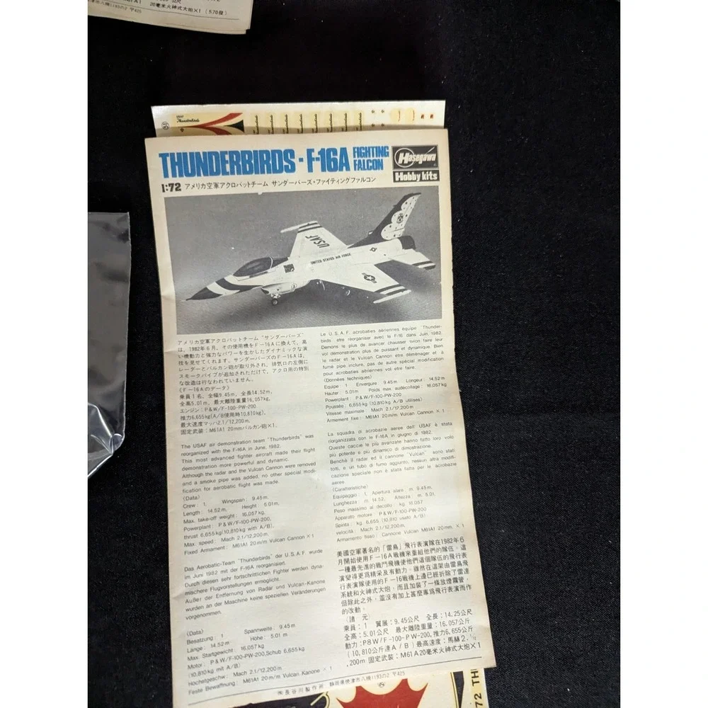 3 VTG Model Airplane kits 1:72 Thunderbird Mcdonnell Douglas hornet thunderchief